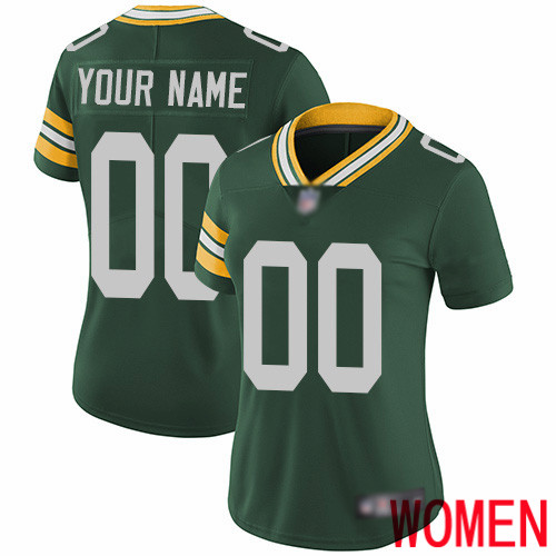 Limited Green Women Home Jersey NFL Customized Football Green Bay Packers Vapor Untouchable->customized nfl jersey->Custom Jersey